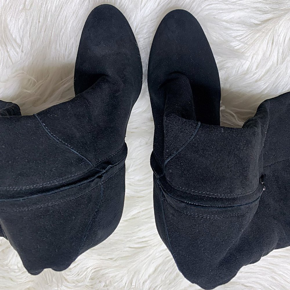 Sam Edelman Vesey Suede Over-The-Knee Boots in Black - Picture 9 of 15